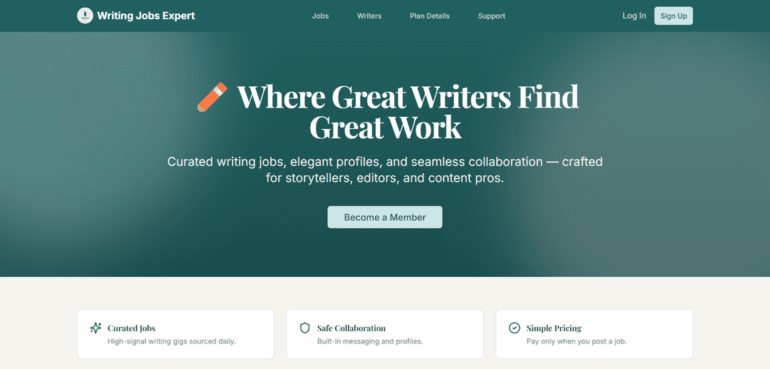 Writing jobs expert